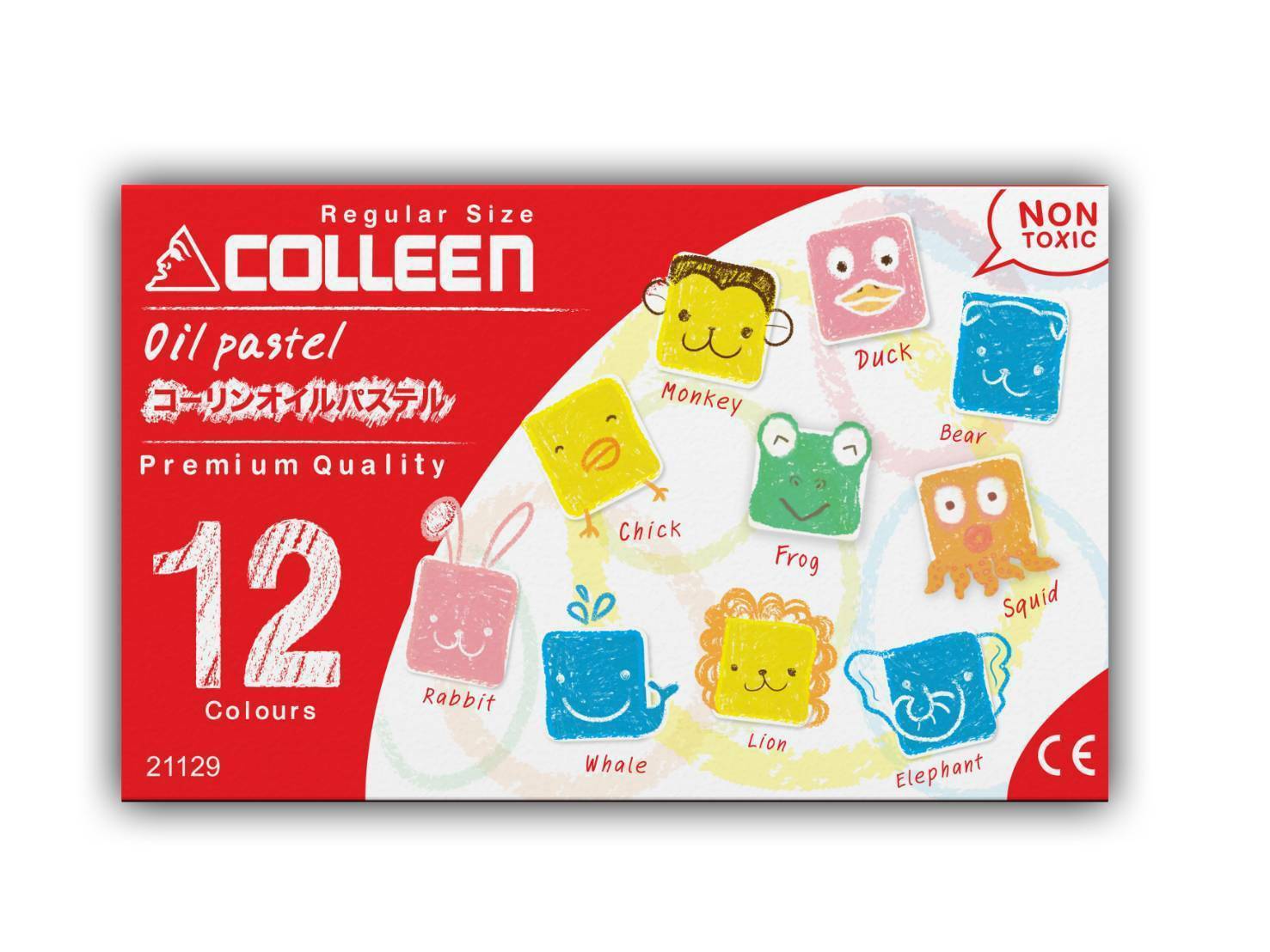 21129 สีชอล์ก แท่งเล็ก 12 สี[1 กล่อง]