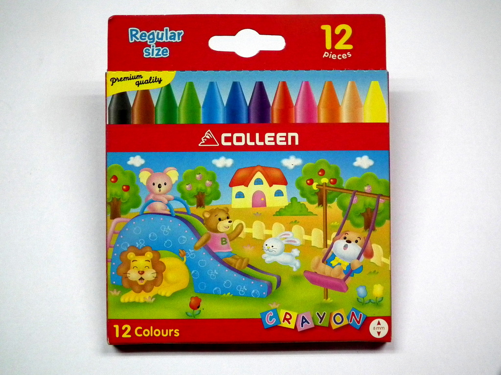 CCY-12 สีเทียน Colleen ชนิดเล็ก 12 สี [1 กล่อง]